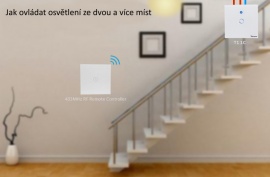 Jednotlačítkový vypínač osvětlení Sonoff TX2, RF WiFi Sonoff TX2