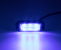 Autosvětlo LED vnější, SLIM, modré, 12-24V, 3x5W, 176x29x12mm