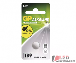 Alkalická knoflíková baterie GP 189F (LR54), 1,5V