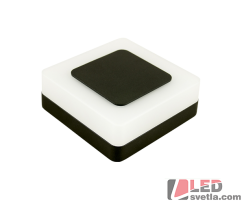 LED světlo nástěnné DRACO S, 9W, IP65,135x135x48mm, černé, WW (teplá bílá)
