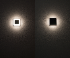 LED světlo nástěnné DRACO S, 9W, IP65,135x135x48mm, černé, WW (teplá bílá)