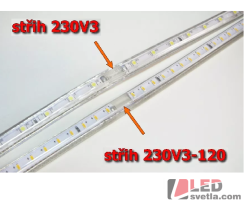 Pásek LED 60x2835SMD, 4,5W, 230V, IP67, CW (studená bílá)