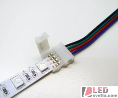 RGB přípojka click pro LED pásek 10mm, s kabelem