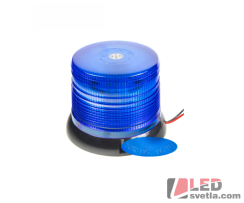 LED maják výstražný, modrý, 12-24V, 160x125mm, pevná montáž