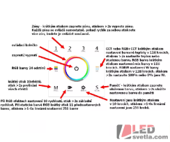 Ovladač pro LED pásky ALLMIX RF K4,  4 kanálový, černý