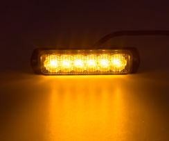 Autosvětlo LED SLIM, výstražné, vnější, oranžové, 12-24V, ECE R65