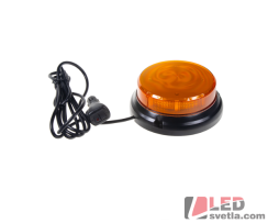 LED maják výstražný, oranžový, 10-30V, 170x70mm, magnet