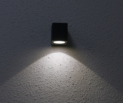 LED světlo nástěnné REVOS, 3W, IP65, 78x92x68mm, černé, PW (neutrální bílá)