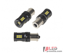 Autožárovka BA15s, bílá, CAN-BUS, 12-24V, 27LED/3020SMD