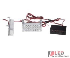 Autosvětlo LED vnější, modro-červené, 12V, PREDATOR