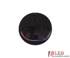 LED světlo orientační SOLE-B, vestavné, kulaté,  černé, 3W, 110x15mm, WW (teplá bílá)