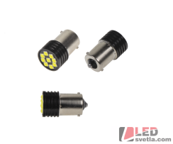 Autožárovka BA15s, bílá, 12V, 9LED/3030SMD