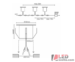 Podlahové LED svítidlo FL103, 0,6W, IP67, WW (teplá bílá)