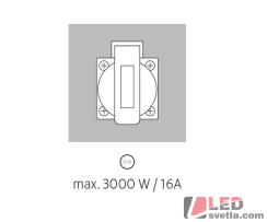 Zahradní svítidlo - sloupek GARD, s paticí E14, 230V, 36cm, IP44, se zásuvkou