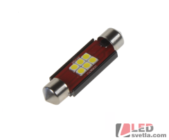 Autožárovka sufit, 42mm, bílá, 12-24V, 6x2835SMD