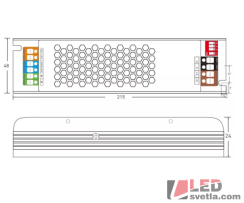 Zdroj INTELI-12-200, 16,7A/12V, 200W, interiérový