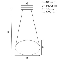 Led svítidlo 65W CCT dim + DO